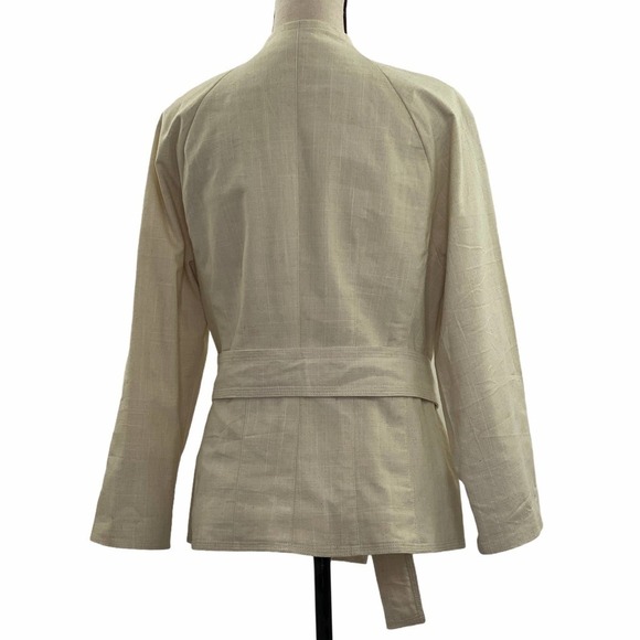 SIGNATURE Larry Levine Beige Pea Coat Size 14 - Picture 4 of 15